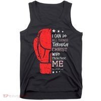 Philippians 4 13 I Can Do All Things Christian Boxing Tank Top thumb 0