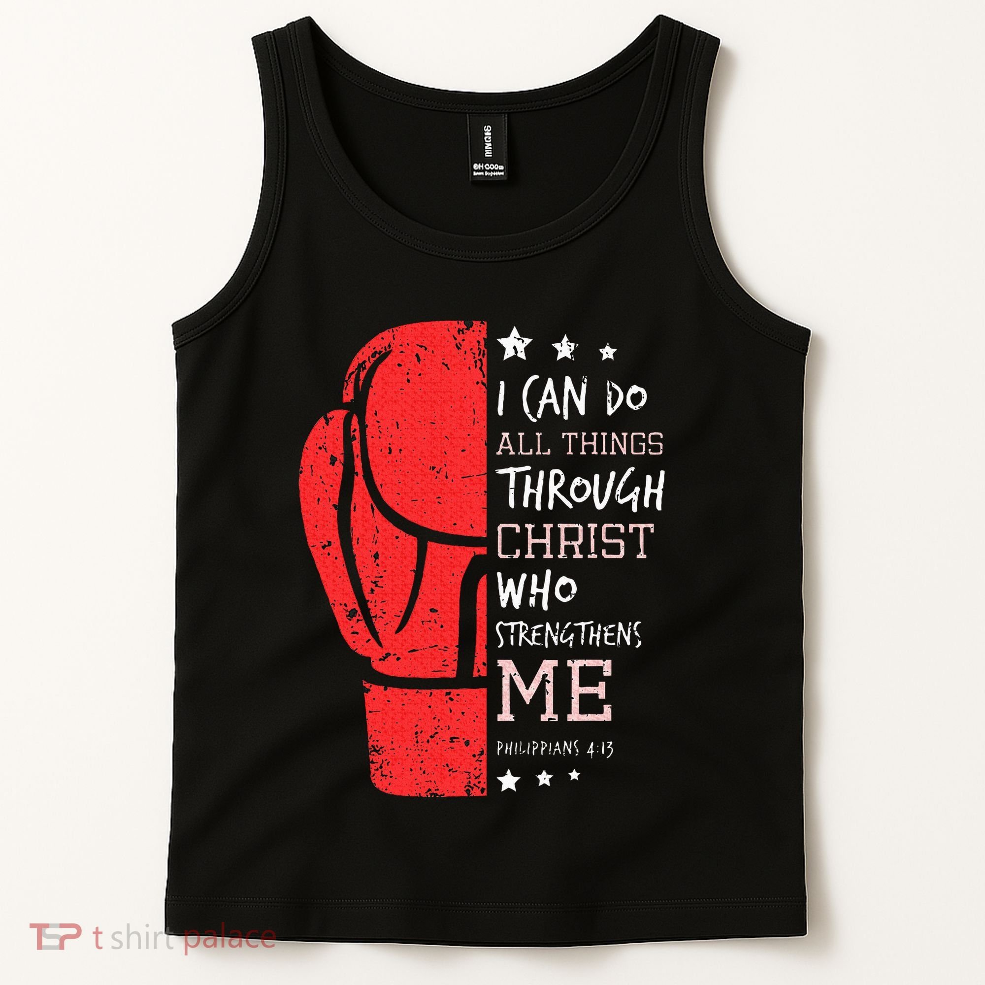 Philippians 4 13 I Can Do All Things Christian Boxing Tank Top