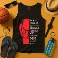 Philippians 4 13 I Can Do All Things Christian Boxing Tank Top thumb 4