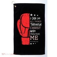 Philippians 4 13 I Can Do All Things Christian Boxing Golf Towel thumb 0