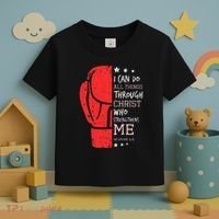 Philippians 4 13 I Can Do All Things Christian Boxing Toddler T-Shirt thumb 3