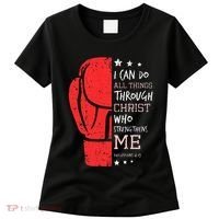 Philippians 4 13 I Can Do All Things Christian Boxing Women's T-Shirt thumb 0