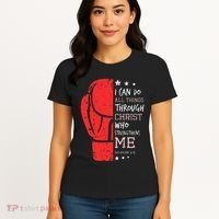 Philippians 4 13 I Can Do All Things Christian Boxing Women's T-Shirt thumb 4