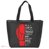 Philippians 4 13 I Can Do All Things Christian Boxing Tote Bag thumb 0