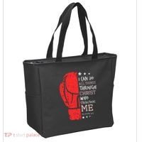 Philippians 4 13 I Can Do All Things Christian Boxing Tote Bag thumb 2