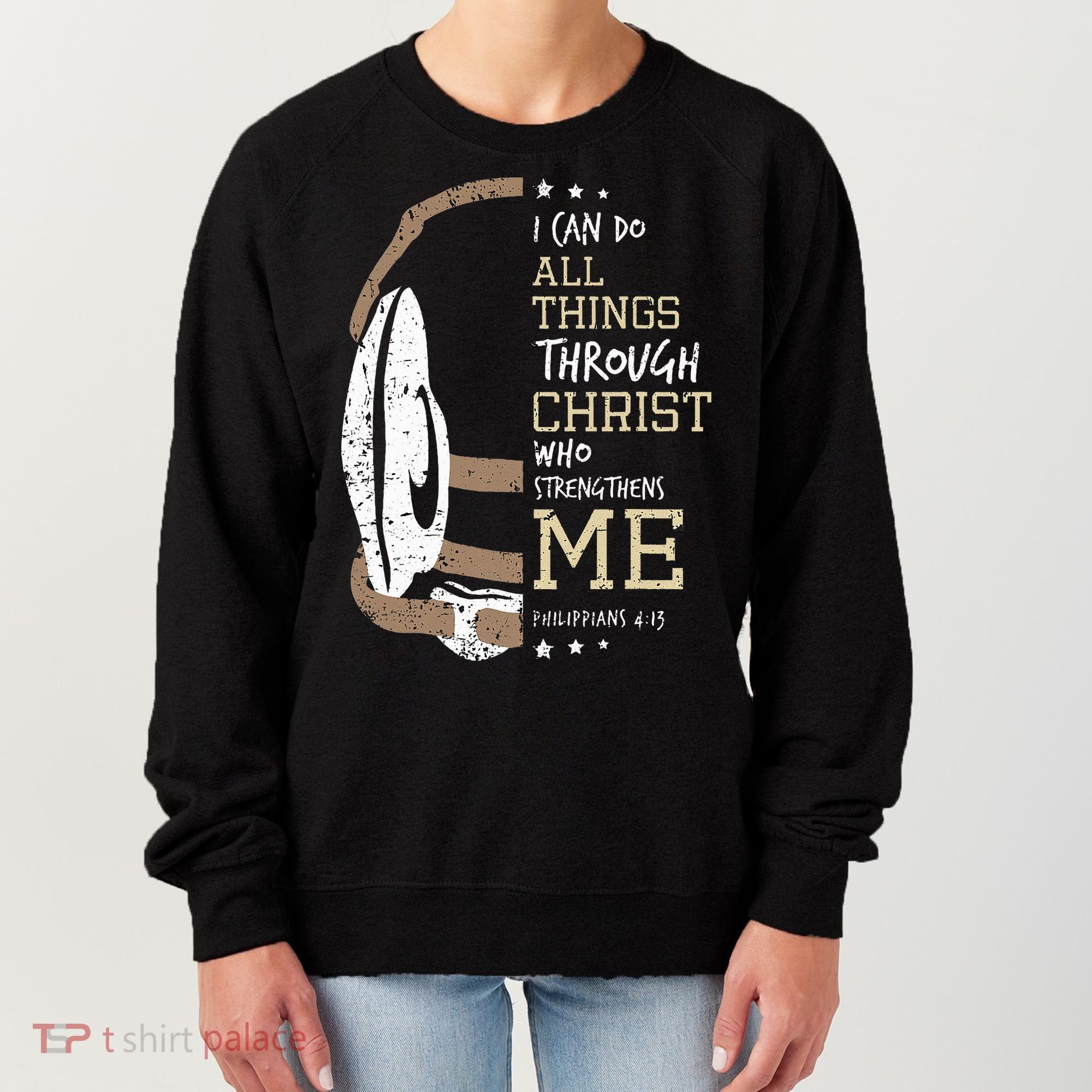 Philippians 4 13 I Can Do All Things Christian Wrestling Women's Sweatshirt