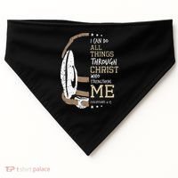 Philippians 4 13 I Can Do All Things Christian Wrestling USA-Made Doggie Bandana thumb 0