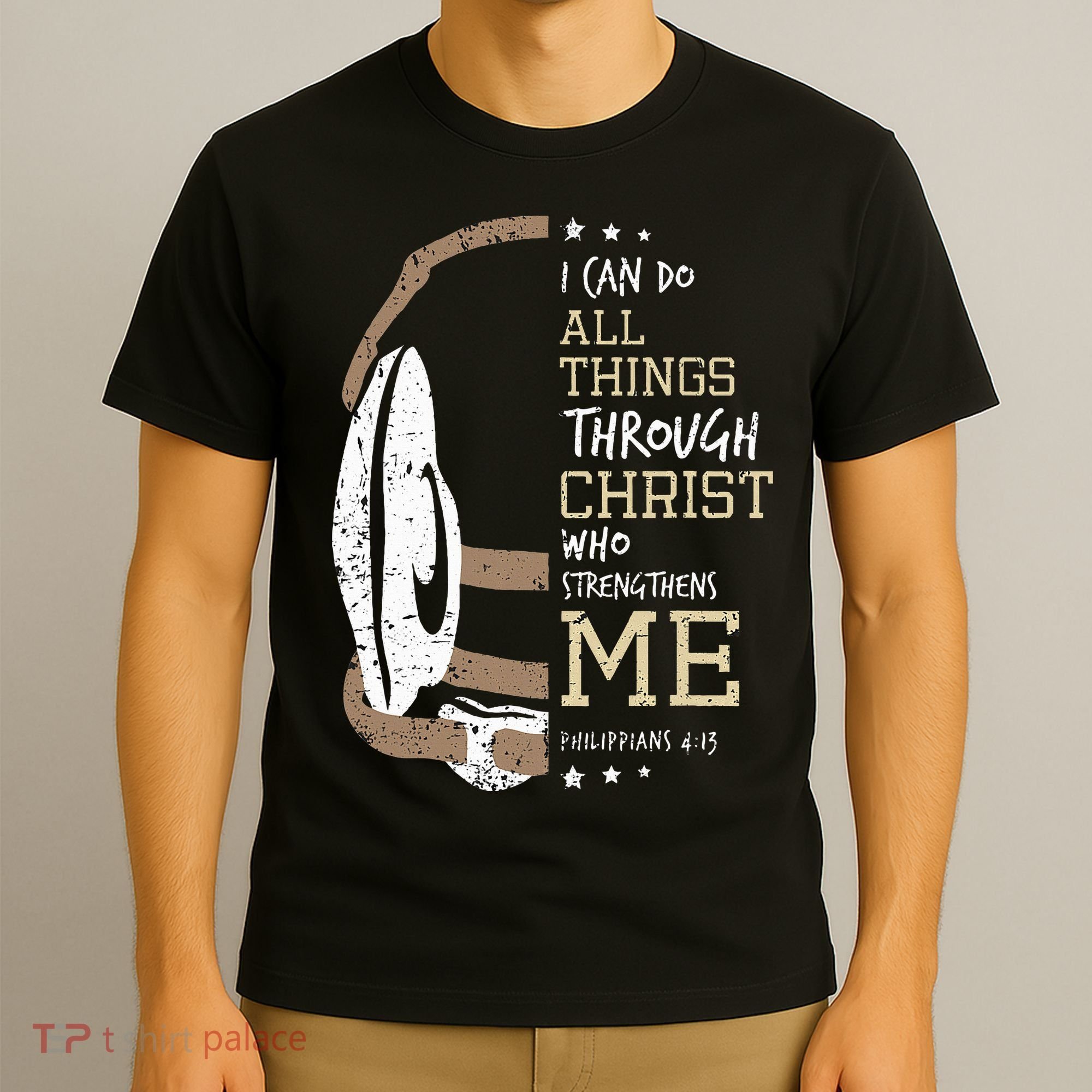 Philippians 4 13 I Can Do All Things Christian Wrestling T-Shirt