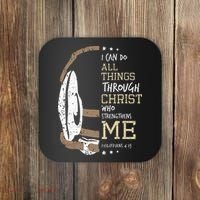 Philippians 4 13 I Can Do All Things Christian Wrestling Coaster thumb 0