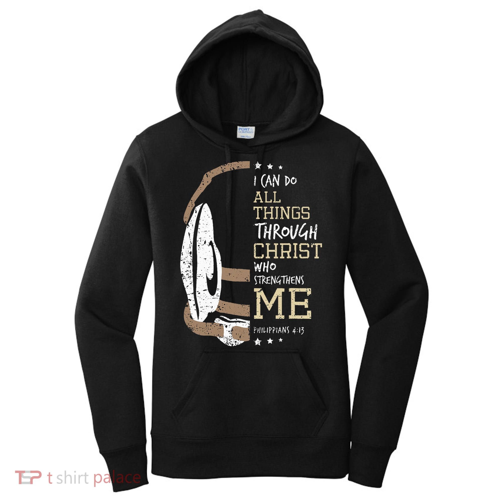 Philippians 4 13 I Can Do All Things Christian Wrestling Women's Hoodie