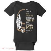 Philippians 4 13 I Can Do All Things Christian Wrestling Baby Bodysuit thumb 0
