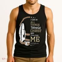 Philippians 4 13 I Can Do All Things Christian Wrestling Tank Top thumb 3