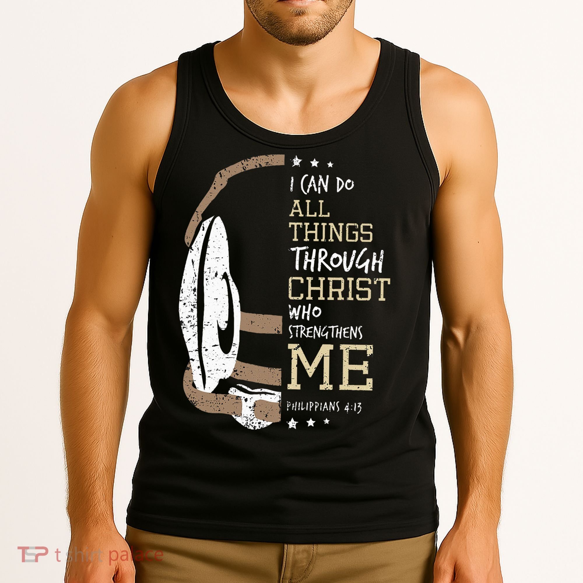 Philippians 4 13 I Can Do All Things Christian Wrestling Tank Top