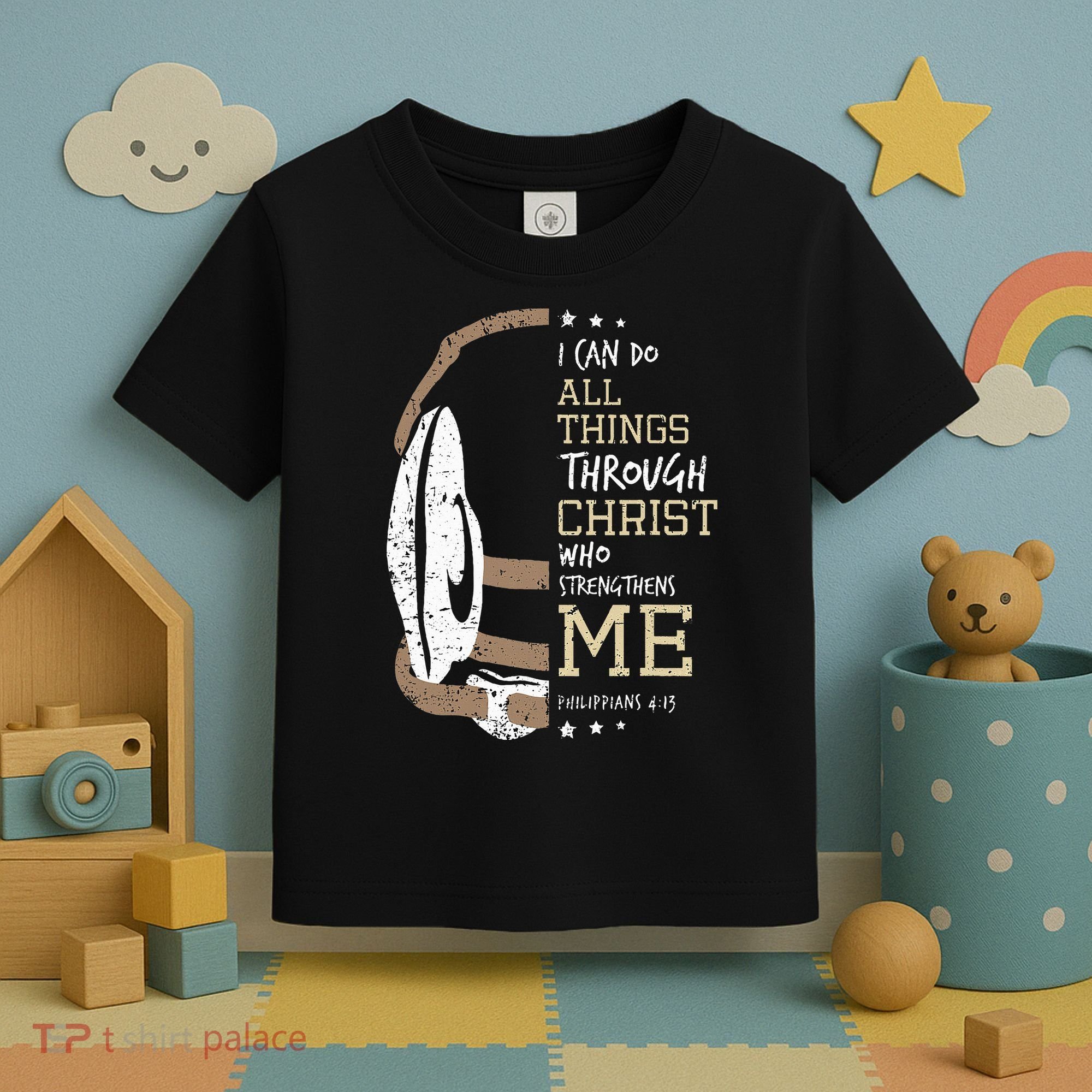 Philippians 4 13 I Can Do All Things Christian Wrestling Toddler T-Shirt