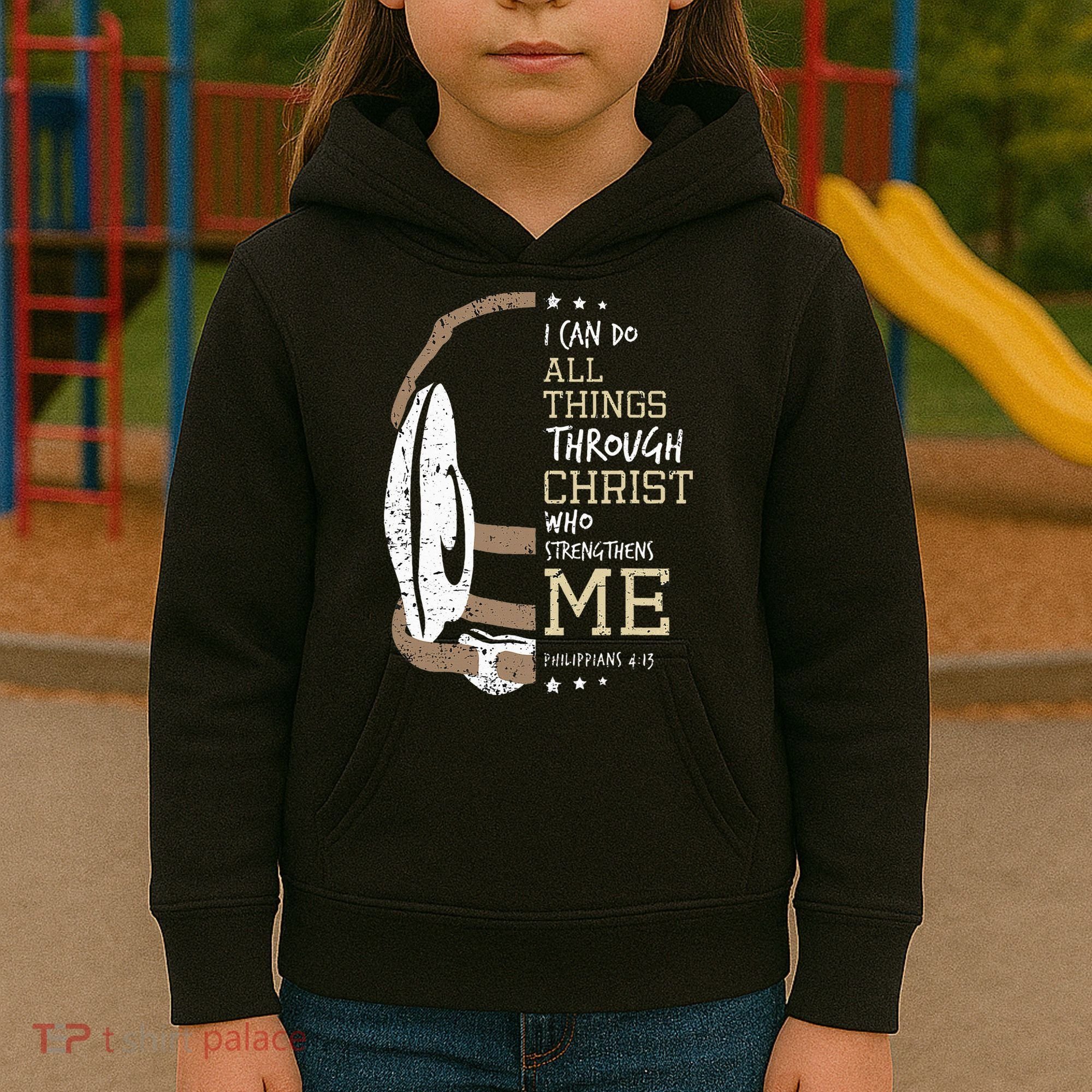 Philippians 4 13 I Can Do All Things Christian Wrestling Kids Hoodie