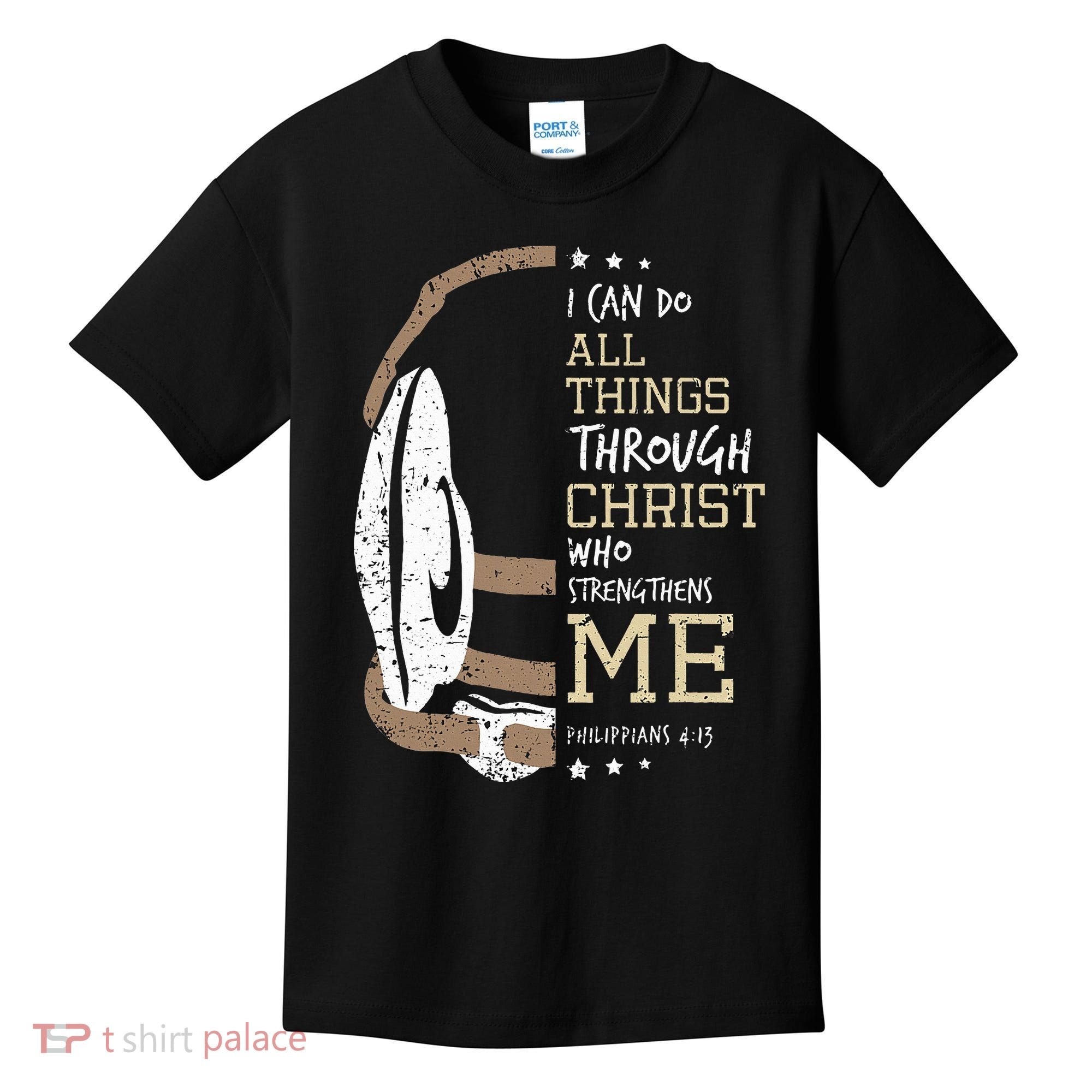 Philippians 4 13 I Can Do All Things Christian Wrestling Kids T-Shirt