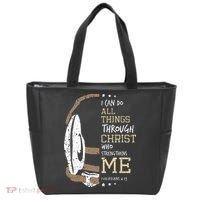 Philippians 4 13 I Can Do All Things Christian Wrestling Tote Bag thumb 0