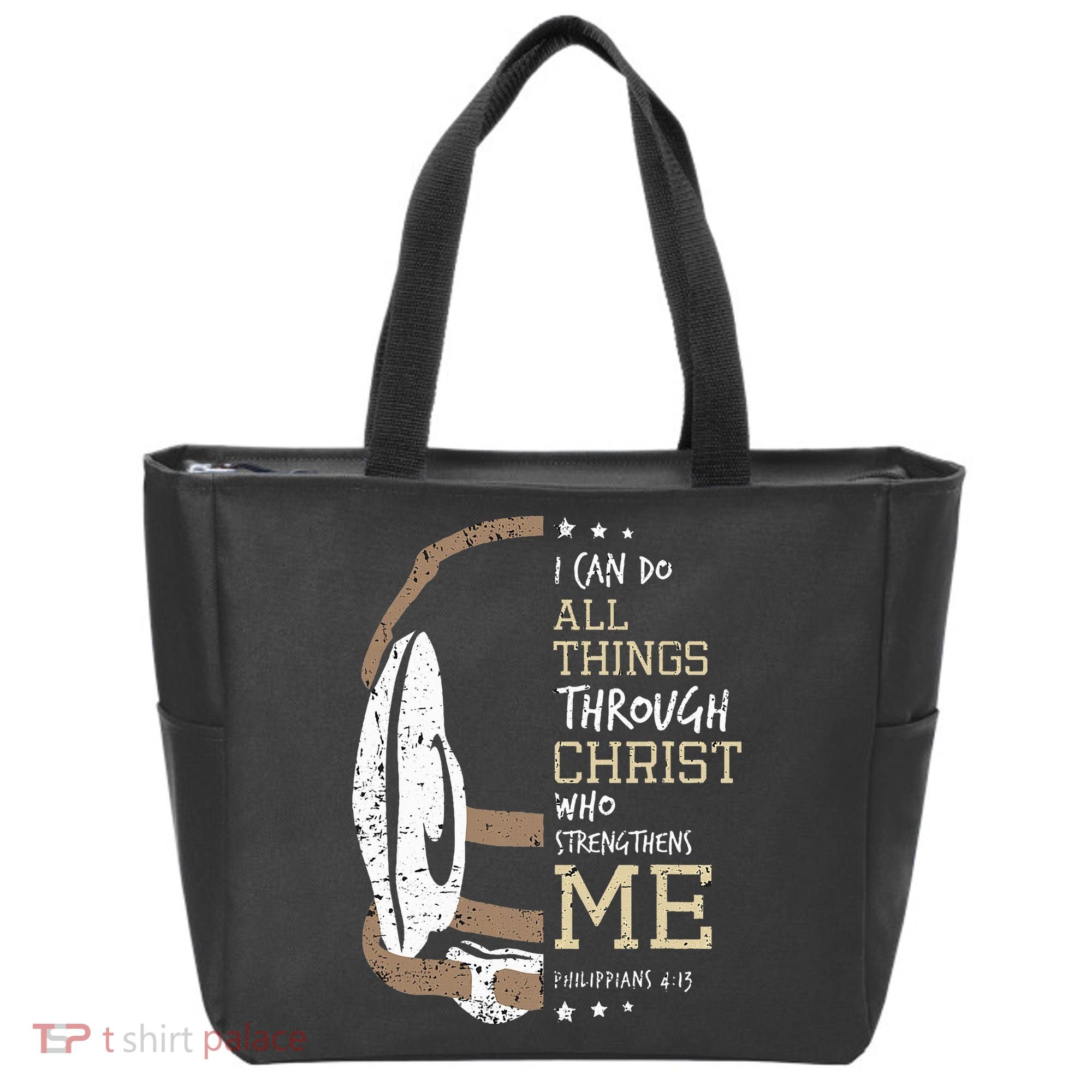 Philippians 4 13 I Can Do All Things Christian Wrestling Tote Bag