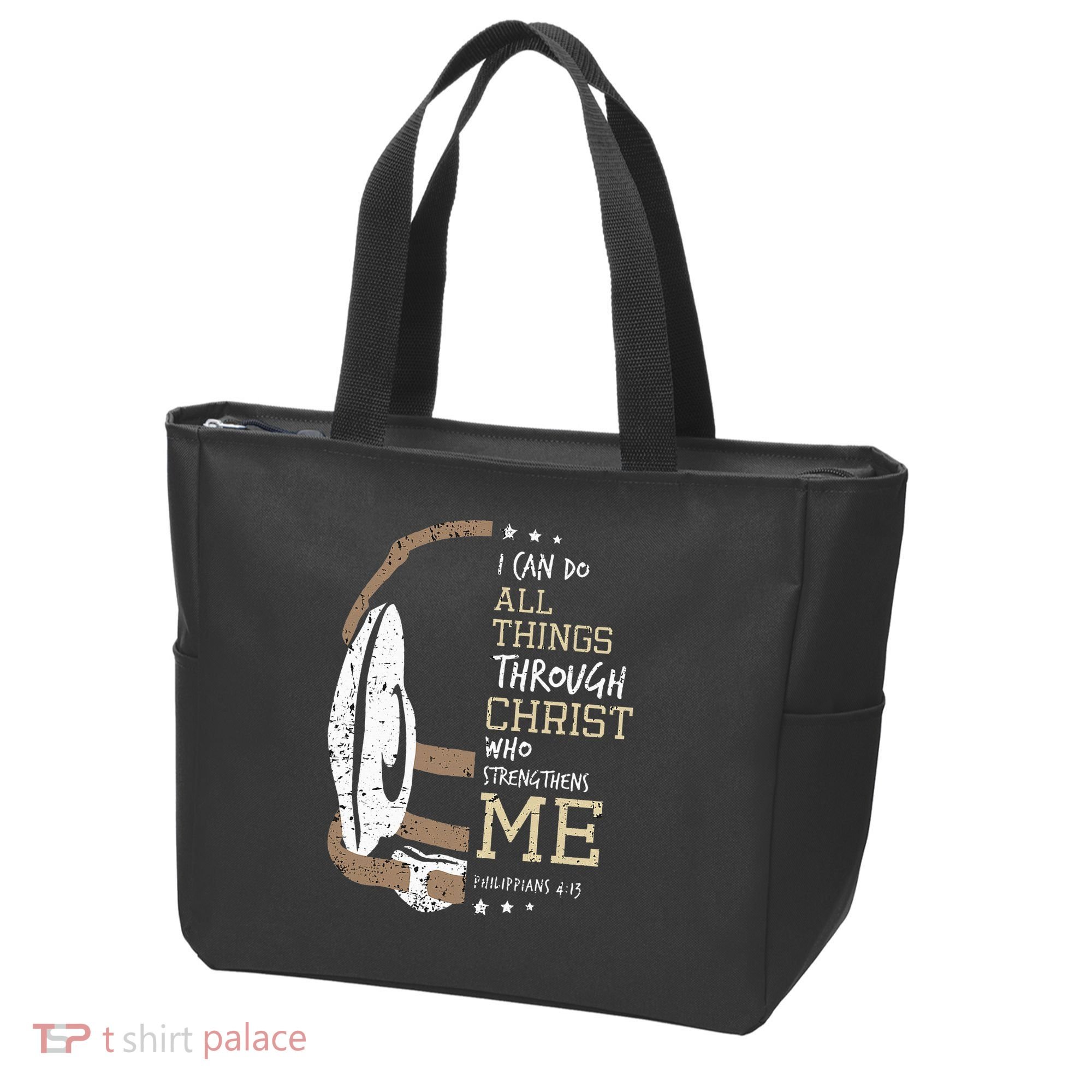 Philippians 4 13 I Can Do All Things Christian Wrestling Tote Bag