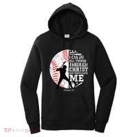 Philippians 4 13 I Can Do All Things Through Christ Who Strengthens Me Baseball Women's Hoodie thumb 0