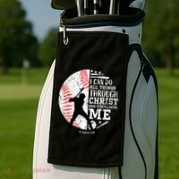 Philippians 4 13 I Can Do All Things Through Christ Who Strengthens Me Baseball Golf Towel thumb 2
