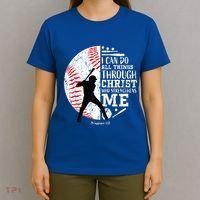 Philippians 4 13 I Can Do All Things Through Christ Who Strengthens Me Baseball T-Shirt thumb 4