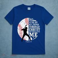 Philippians 4 13 I Can Do All Things Through Christ Who Strengthens Me Baseball T-Shirt thumb 5