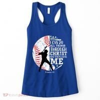 Philippians 4 13 I Can Do All Things Through Christ Who Strengthens Me Baseball Women's Tank Top thumb 0