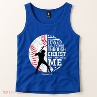 Philippians 4 13 I Can Do All Things Through Christ Who Strengthens Me Baseball Tank Top thumb 2