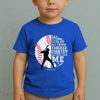 Philippians 4 13 I Can Do All Things Through Christ Who Strengthens Me Baseball Toddler T-Shirt thumb 2