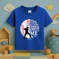 Philippians 4 13 I Can Do All Things Through Christ Who Strengthens Me Baseball Toddler T-Shirt thumb 3