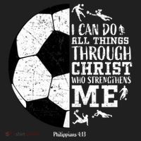 Philippians 4 13 I Can Do All Things Through Christ Who Strengthens Me Soccer Hat thumb 2
