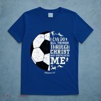 Philippians 4 13 I Can Do All Things Through Christ Who Strengthens Me Soccer T-Shirt thumb 5