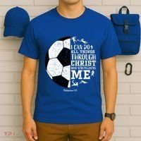 Philippians 4 13 I Can Do All Things Through Christ Who Strengthens Me Soccer T-Shirt thumb 6