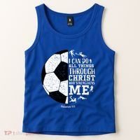 Philippians 4 13 I Can Do All Things Through Christ Who Strengthens Me Soccer Tank Top thumb 2