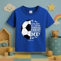 Philippians 4 13 I Can Do All Things Through Christ Who Strengthens Me Soccer Toddler T-Shirt thumb 3