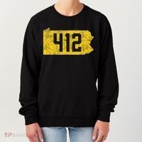 Pittsburgh 412 Area Code Yinzer Retro Souvenir Women's Sweatshirt thumb 0