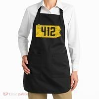 Pittsburgh 412 Area Code Yinzer Retro Souvenir Apron thumb 2
