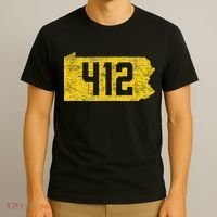 Pittsburgh 412 Area Code Yinzer Retro Souvenir T-Shirt thumb 3