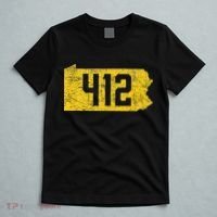 Pittsburgh 412 Area Code Yinzer Retro Souvenir T-Shirt thumb 5