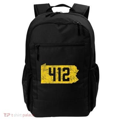 Pittsburgh 412 Area Code Yinzer Retro Souvenir Backpack
