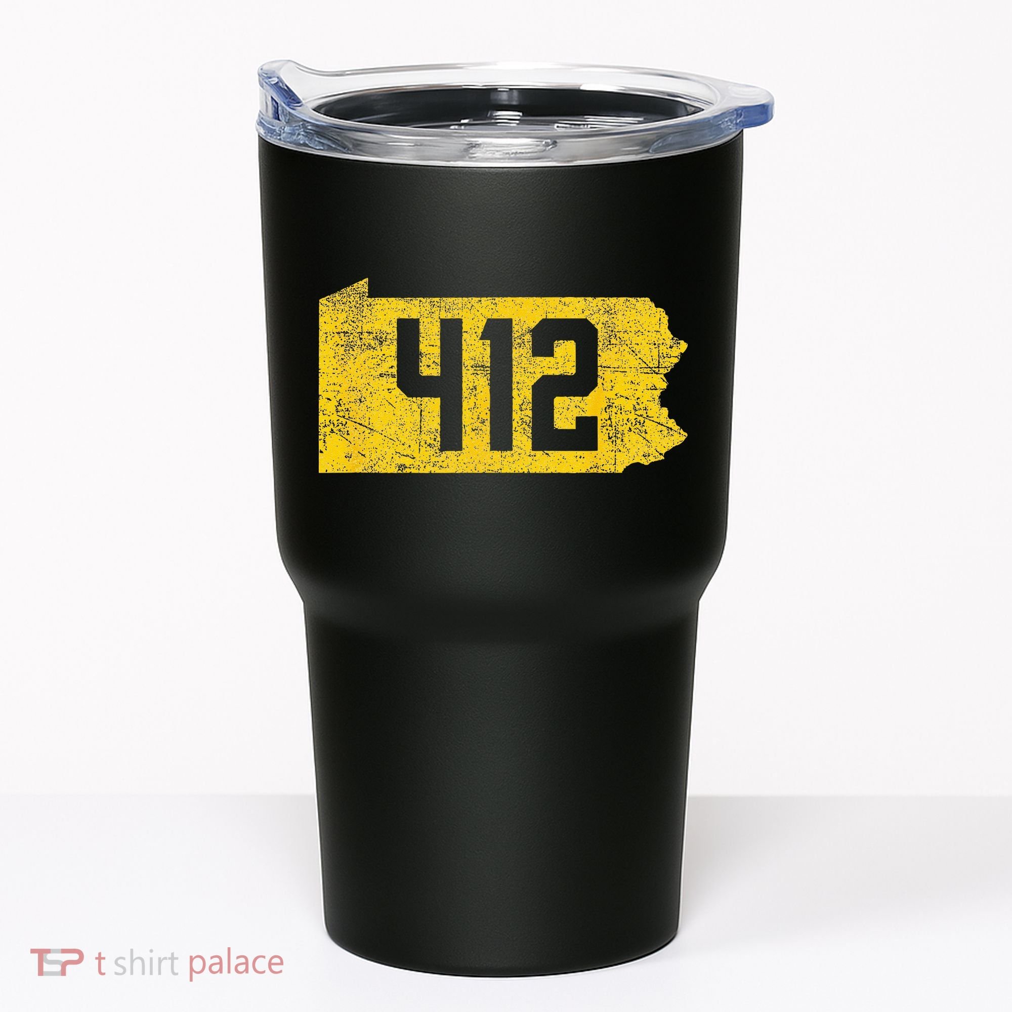 Pittsburgh 412 Area Code Yinzer Retro Souvenir Tumbler