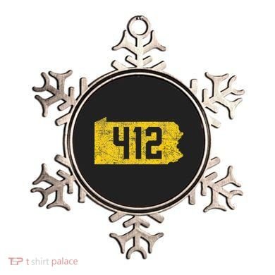Pittsburgh 412 Area Code Yinzer Retro Souvenir Ornament