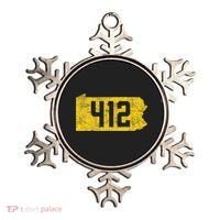 Pittsburgh 412 Area Code Yinzer Retro Souvenir Ornament thumb 0