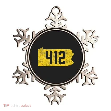 Pittsburgh 412 Area Code Yinzer Retro Souvenir Ornament