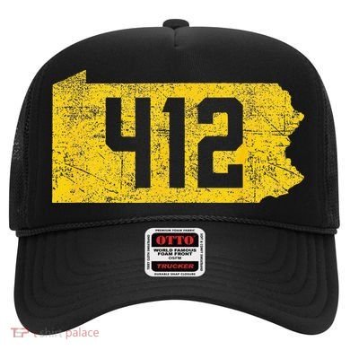 Pittsburgh 412 Area Code Yinzer Retro Souvenir Hat
