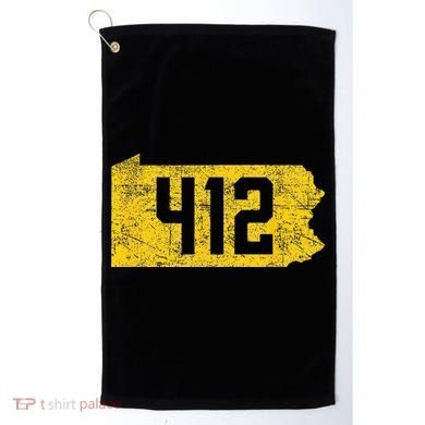 Pittsburgh 412 Area Code Yinzer Retro Souvenir Golf Towel