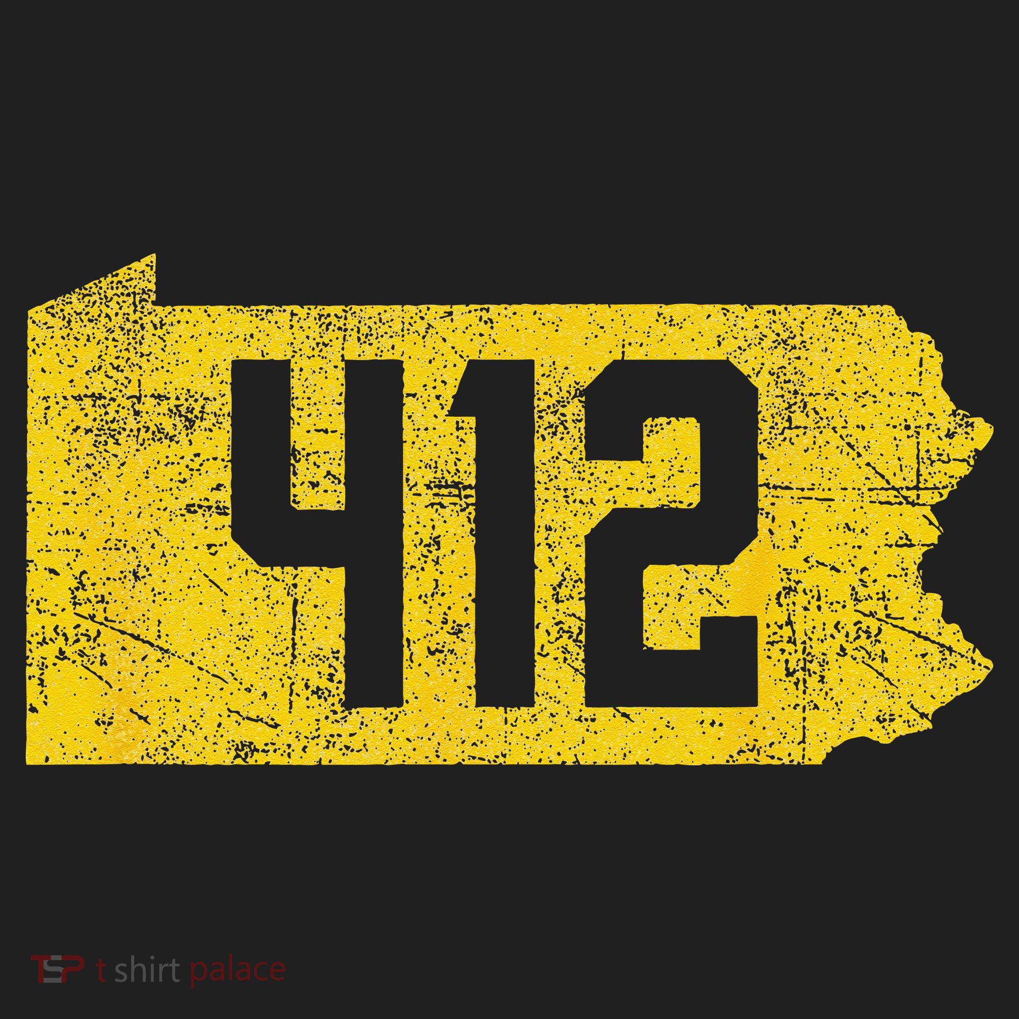 Pittsburgh 412 Area Code Yinzer Retro Souvenir Golf Towel