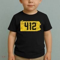 Pittsburgh 412 Area Code Yinzer Retro Souvenir Toddler T-Shirt thumb 2