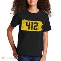 Pittsburgh 412 Area Code Yinzer Retro Souvenir Kids T-Shirt thumb 2